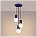Sollux Lighting Lampada A Sospensione Halo 3p Ultramarine Sl.1740 - Moderno Lampada A Sospensione Oltremare 125x25x25 Cm - Foto miniatura 3