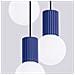 Sollux Lighting Lampada A Sospensione Halo 3p Ultramarine Sl.1740 - Moderno Lampada A Sospensione Oltremare 125x25x25 Cm - Foto miniatura 5