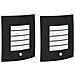 Lampade da Parete Esterne con Sensore 2 pz Nero Acciaio Inossidabile IP44 - Foto miniatura 1