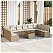 Set Divano da Giardino  11 Pezzi con Cuscini Beige Polirattan, Set Divano da Giardino  2 Posti con Cuscini Beige Polirattan - Foto miniatura 2
