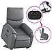 Poltrona Alzapersona Reclinabile Grigio in Similpelle - Foto miniatura 6