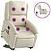 Poltrona Alzapersona Elettrica Reclinabile Crema in Similpelle - Foto miniatura 1