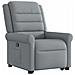 Poltrona Alzapersona Reclinabile Grigio Chiaro in Tessuto - Foto miniatura 4