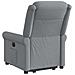 Poltrona Alzapersona Reclinabile Grigio Chiaro in Tessuto - Foto miniatura 7