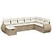 Set Divano da Giardino 8 pz con Cuscini Beige in Polyrattan - Foto miniatura 1
