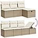 Set Divano da Giardino 8 pz con Cuscini Beige in Polyrattan - Foto miniatura 3