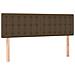 Giroletto a Molle con Materasso Marrone Scuro 140x200cm Tessuto - Foto miniatura 6