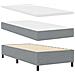 Letto a Box Spring con Materasso e Panchina Grigio Chiaro 80x200 cm Tessuto - Foto miniatura 3