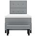 Letto a Box Spring con Materasso e Panchina Grigio Chiaro 80x200 cm Tessuto - Foto miniatura 9