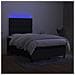 Letto a Molle con Materasso e LED Nero 120x190 cm in Tessuto - Foto miniatura 4