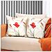 Set Di 2 Copricuscini 40x40 Cm Con Ricamo A Fiore E Spiga - Foto miniatura 2