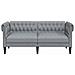 Divano Chesterfield Grigio chiaro 182.5 x 74.5 x 74.5 cm - Foto miniatura 4