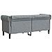 Divano Chesterfield Grigio chiaro 182.5 x 74.5 x 74.5 cm - Foto miniatura 6