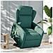 Poltrona Alzapersona Massaggiante Elettrica Verde Scuro Tessuto - Foto miniatura 2