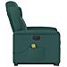 Poltrona Alzapersona Massaggiante Elettrica Verde Scuro Tessuto - Foto miniatura 6