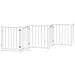 Cancello Cani Porta Pieghevole Bianco 12 Pannelli 600 cm Pioppo - Foto miniatura 4