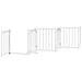 Cancello Cani Porta Pieghevole Bianco 12 Pannelli 600 cm Pioppo - Foto miniatura 5