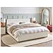 Letto Contenitore Bouclé Massognes 180 X 200 Cm Bianco Sporco - Foto miniatura 1