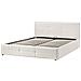 Letto Contenitore Bouclé Massognes 180 X 200 Cm Bianco Sporco - Foto miniatura 5