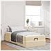 Struttura letto con materasso con materasso 2 pcs Crema Tessuto - Foto miniatura 2