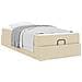 Struttura letto con materasso con materasso 2 pcs Crema Tessuto - Foto miniatura 3