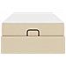Struttura letto con materasso con materasso 2 pcs Crema Tessuto - Foto miniatura 6