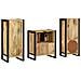 Set di mobili per il bagno 3 pcs Legno di mango massello - Foto miniatura 8
