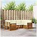Set divani 6 pcs Naturale e Crema Legno di Acacia Massello - Foto miniatura 2