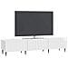 Mobile TV Bianco Lucido 147 x 34,5 x 32 cm Legno ingegnerizzato - Foto miniatura 2