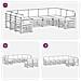 Set di divani da esterno 7 pcs Bianco e Antracite - Foto miniatura 7