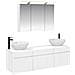 Set di Armadi da Bagno 4 pcs Bianco 100 x 14,5 x 70 cm - Foto miniatura 1