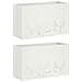 Vaso da giardino 2 pz Bianco 80 x 20 x 49 cm - Foto miniatura 1