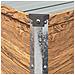 Letto rialzato da giardino Marrone legno 160 x 80 x 24 cm - Foto miniatura 5