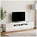 Mobile TV LED a 5 pezzi Bianco Lucido Legno ingegnerizzato - Foto miniatura 5