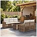 Set Divano da Giardino 6 pz Beige e Bianco Crema polyrattan - Foto miniatura 9