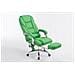 Sedia Ufficio Massaggiante Pacific V2 - Poltrona Relax 5 Programmi di Massaggio - Sedia Ergonomica in Similpelle con Poggiapiedi Estraibile e Altezza Regolabile e Girevole, Max 150 kg Verde - Foto miniatura 3