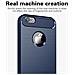 Cadorabo Custodia Compatibile Con Apple Iphone 6 / Iphone 6s In Brushed Blu - Coperchio Protettivo In Silicone Tpu Flessibile In Look Acciaio Inossidabile-fibra Di Carbonio - Foto miniatura 6