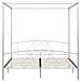 Letto A Baldacchino Bianco In Metallo 200x200 Cm - Foto miniatura 3