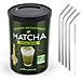 Preparazione Dolce Con Tè Matcha Biologico + 4 Cannucce In Acciaio Inossidabile - Foto miniatura 1