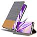Custodia Compatibile Con Huawei P Smart 2020 In Grigio Chiaro Marrone - Coperchio Protettiva Con Chiusura Magnetica, Funzione Stand E Tasca Per Le Carte - Foto miniatura 1