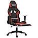 Sedia Gaming Massaggio Poggiapiedi Nero e Rosso Vino Similpelle - Foto miniatura 2