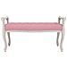 Panca Rosa 110x45x60 Cm In Velluto - Foto miniatura 3