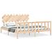 Giroletto con Testiera Super King Size in Legno Massello - Foto miniatura 2