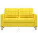 Divano A 2 Posti Giallo Chiaro 140 Cm In Tessuto - Foto miniatura 3