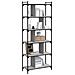 Libreria Grigio Sonoma 6 Ripiani 76x32x192 Cm Legno Multistrato - Foto miniatura 3