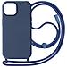 Cover Semirigida Per Iphone 15 Cordino Nylon Intrecciato Serie Corda Blu - Foto miniatura 1