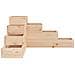 Fioriera Da Giardino 4 Ripiani 80,5x79x36cm Legno Massello Pino - Foto miniatura 4