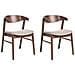 Set Di 2 Sedie Da Pranzo Lilly Marrone Scuro /beige - Foto miniatura 2