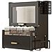 Scaffale Credenza Organizer Portaspezie Con Vetrinetta E Cassetto Metallo Nero - Foto miniatura 2