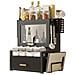 Scaffale Credenza Organizer Portaspezie Con Vetrinetta E Cassetto Metallo Nero - Foto miniatura 4